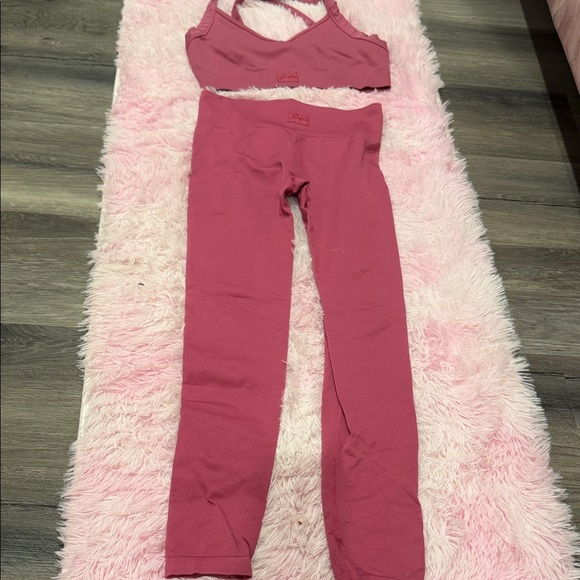 Bo + Tee Pants - Women's Pink Leggings Set